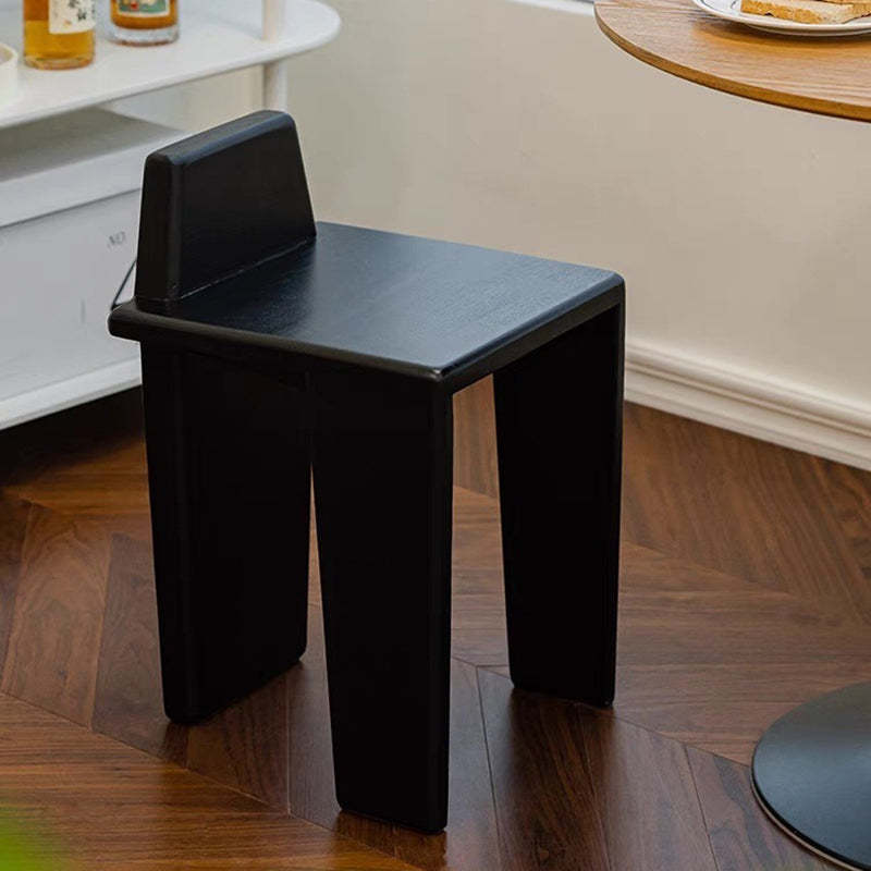 French Wood Square Bedroom Low Stool