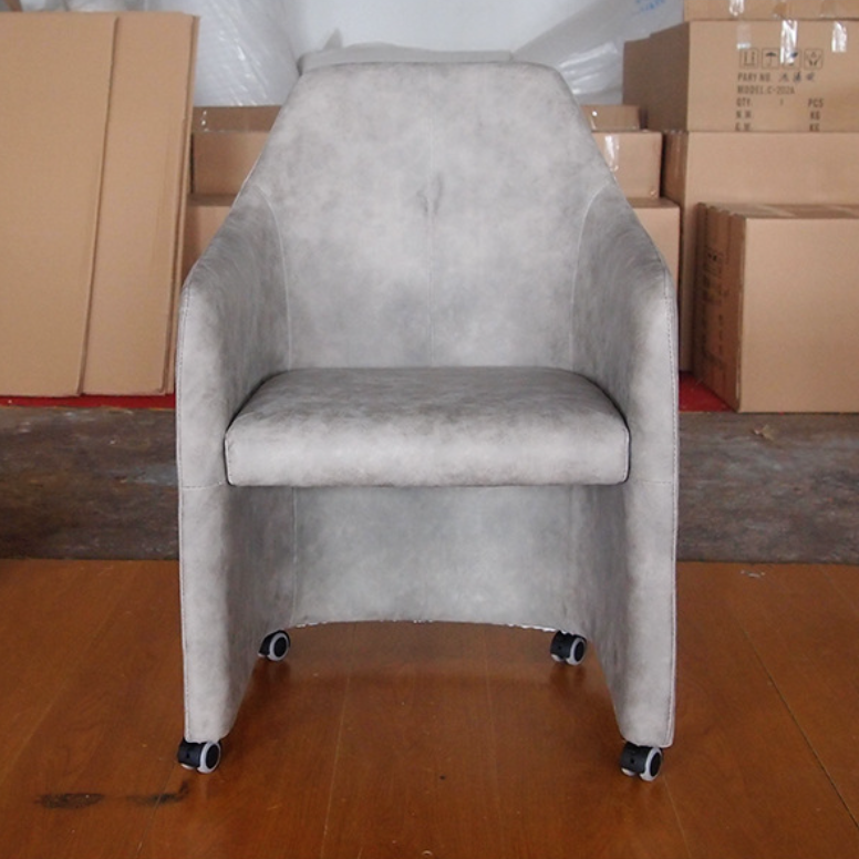 Fabric Metal Curved Mobile Desk Chair