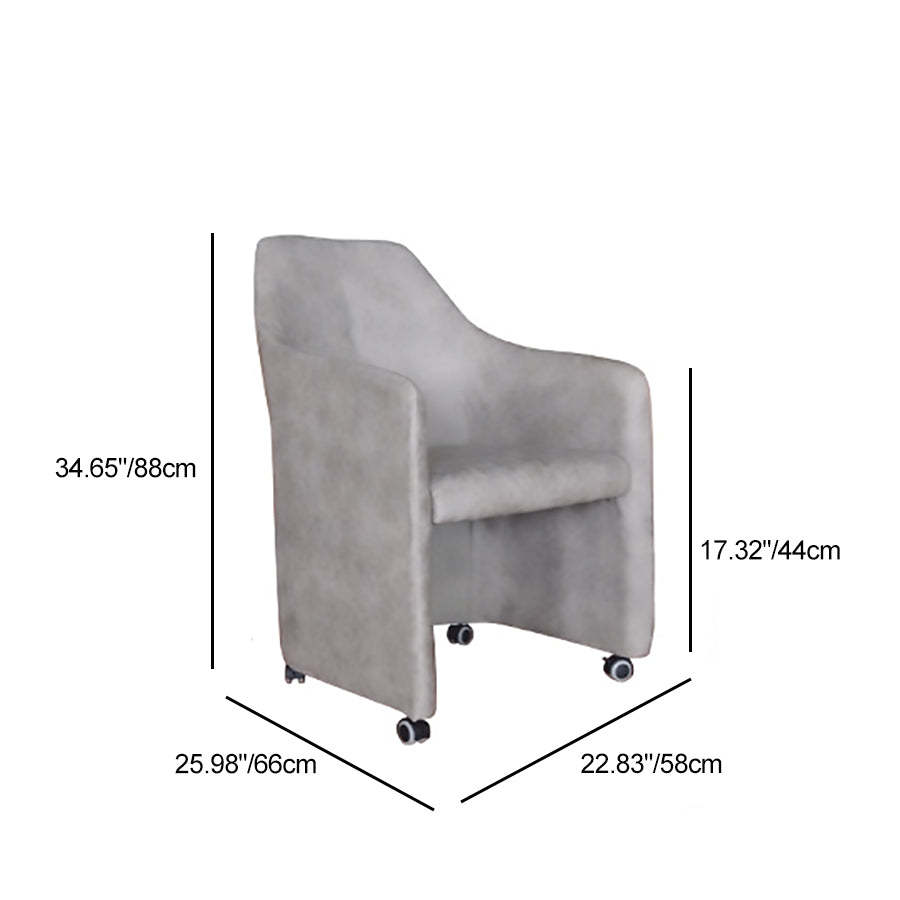 Fabric Metal Curved Mobile Desk Chair