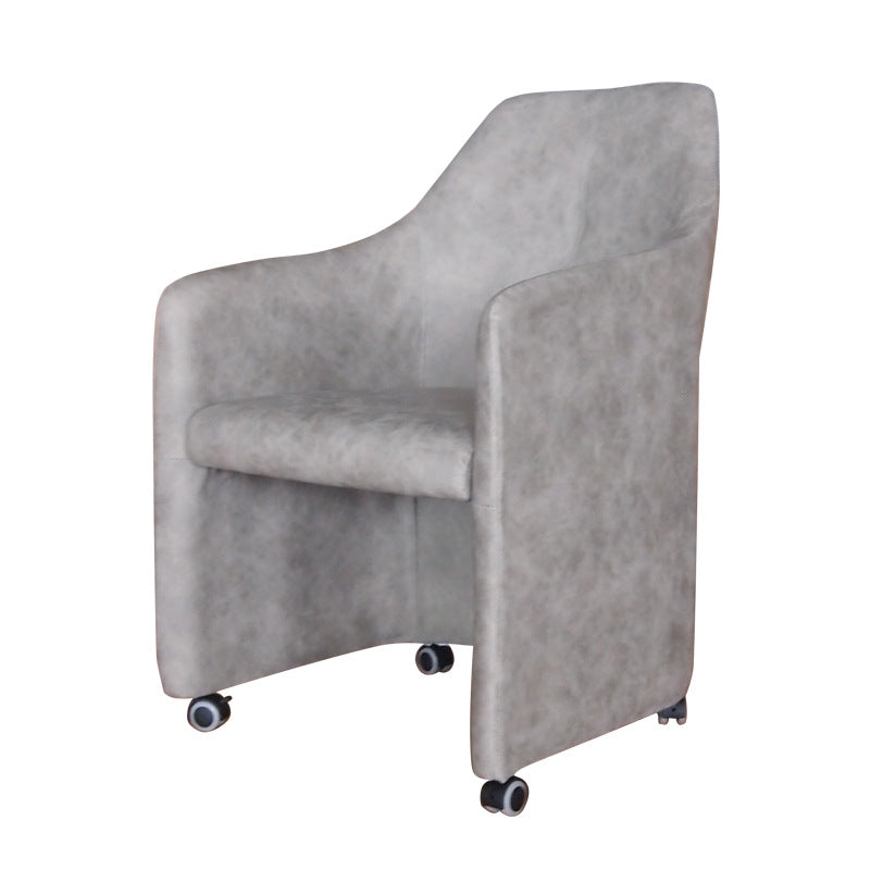 Fabric Metal Curved Mobile Desk Chair