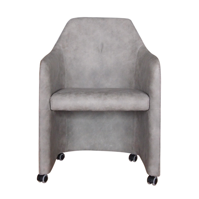 Fabric Metal Curved Mobile Desk Chair
