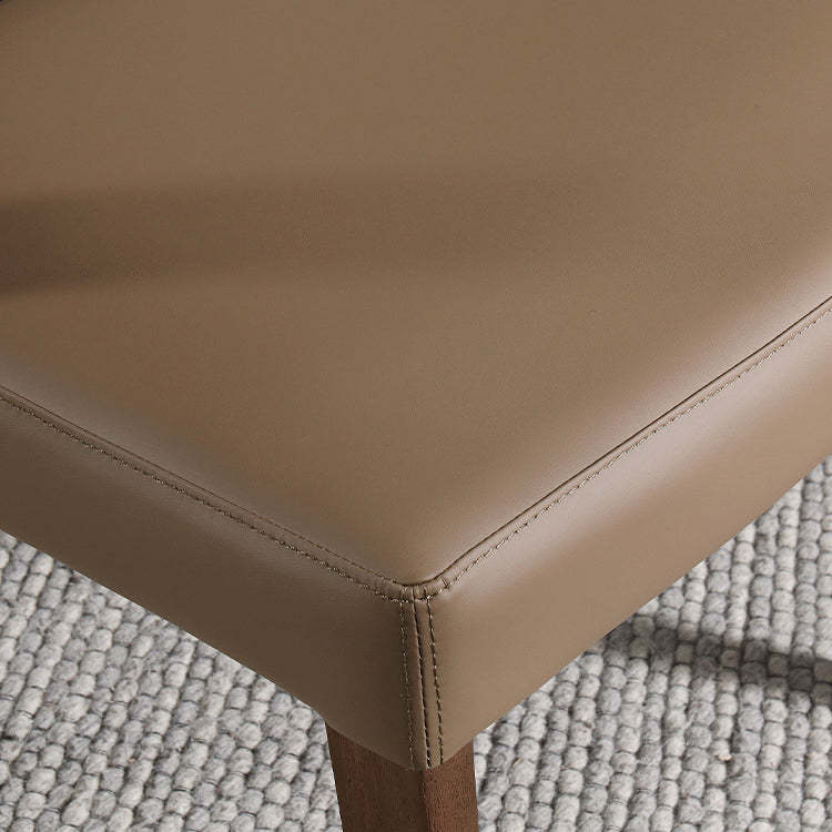 Contemporary Microfiber Leather Linen Ash Wood Dining Chair