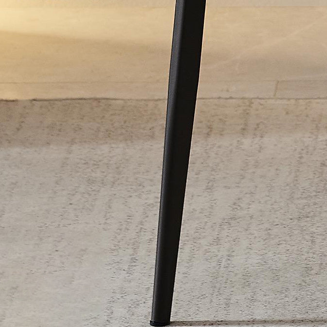 Scandinavian Leather Steel Semi-Enclosed Dining Chair