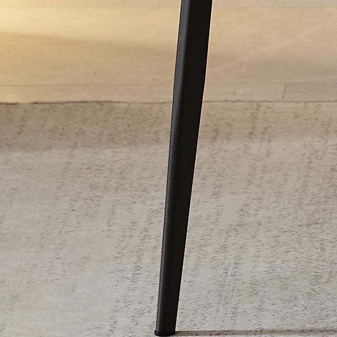 Scandinavian Leather Steel Semi-Enclosed Dining Chair