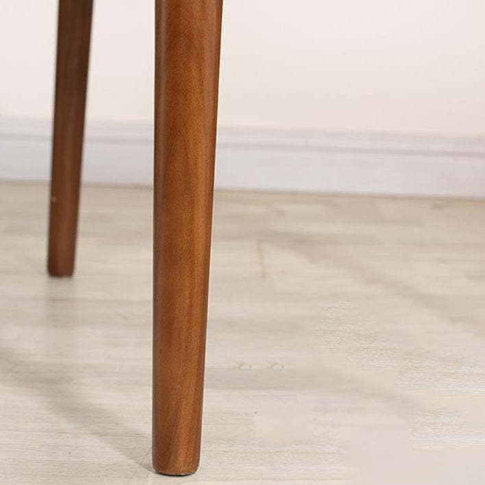 Chinese Leather Wood Horn-Shaped Dining Chair