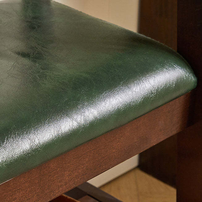 Minimalist Leather Trapezoid Shoe Bench