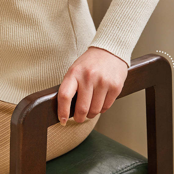 Minimalist Leather Trapezoid Shoe Bench