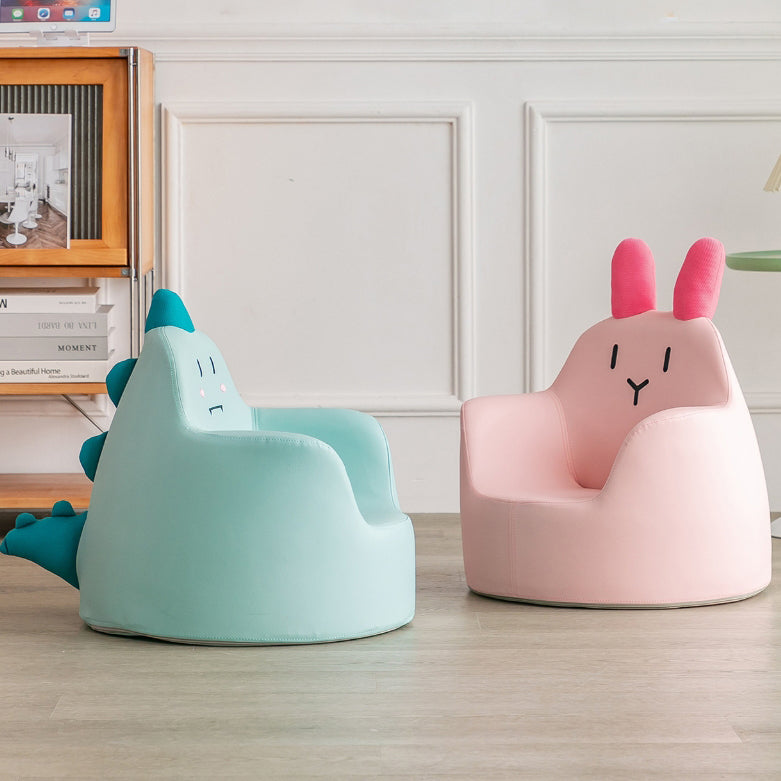 Art Deco Wood Leather Animal Kids Chair