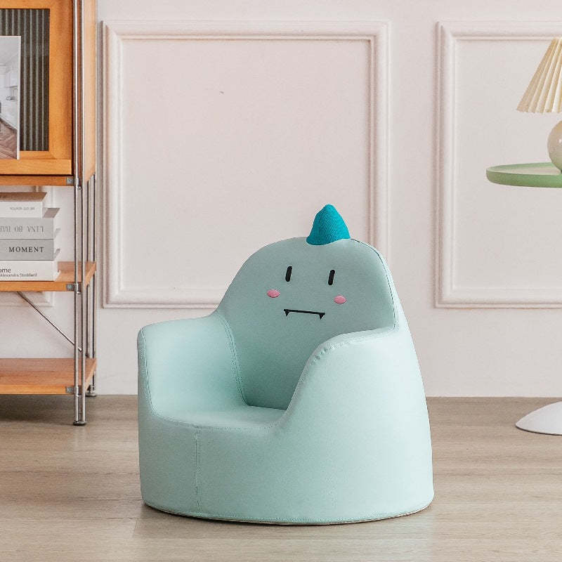 Contemporary Baby Rabbit Dinosaur Bear Leather Accent Chair — Beige Bear