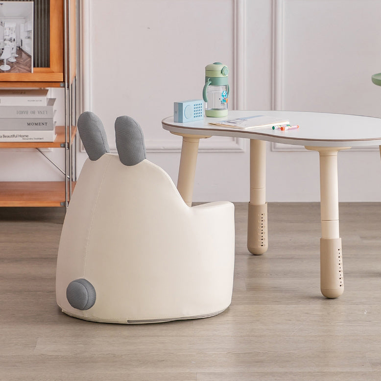 Art Deco Wood Leather Animal Kids Chair — Pink