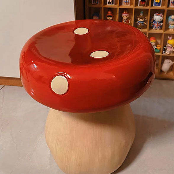Art Deco Plastic Mushroom Low Stool