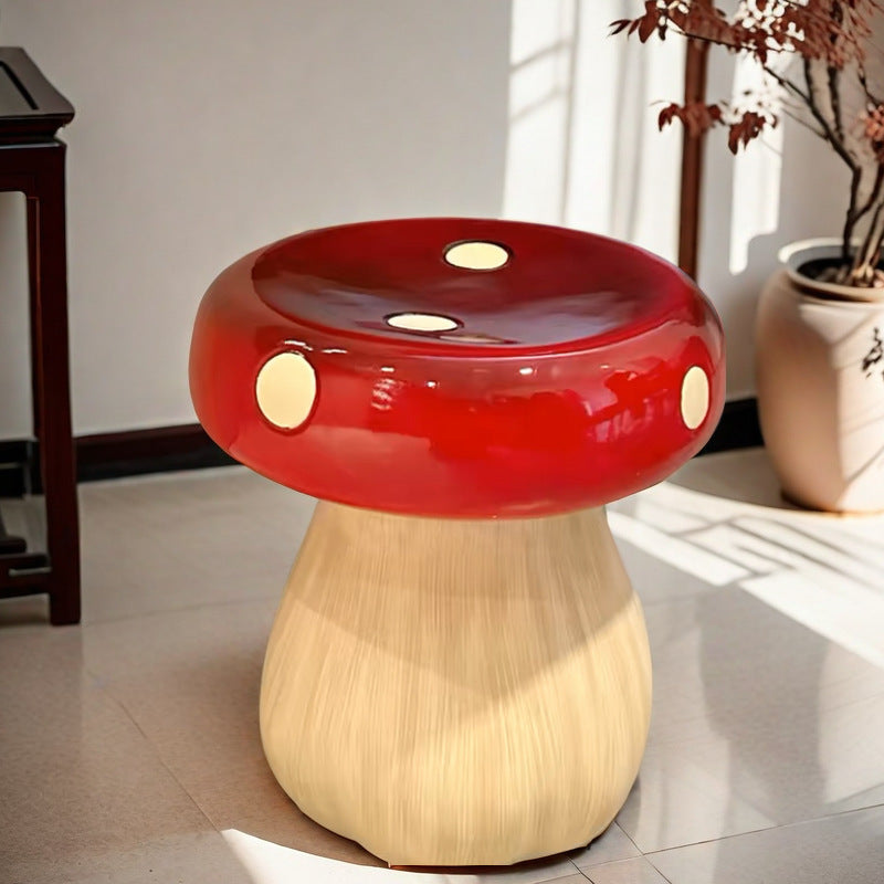 Art Deco Plastic Mushroom Low Stool