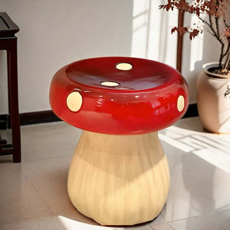 Art Deco Plastic Mushroom Low Stool