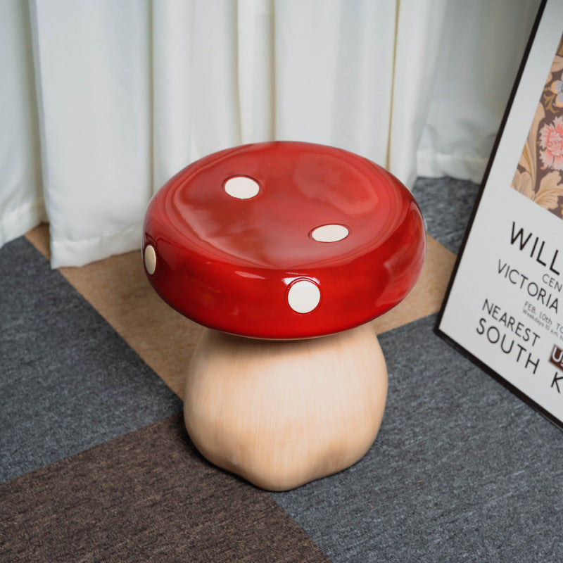 Art Deco Plastic Mushroom Low Stool