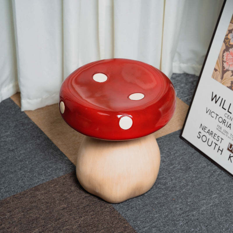 Art Deco Plastic Mushroom Low Stool