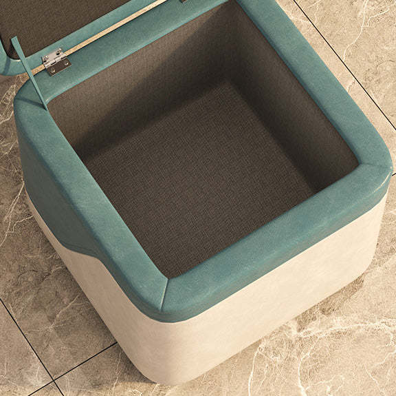Minimalist Tech Fabric Wood Rounded Low Stool