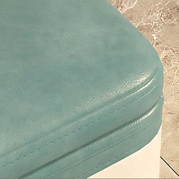 Minimalist Tech Fabric Wood Rounded Low Stool — Gray + Orange
