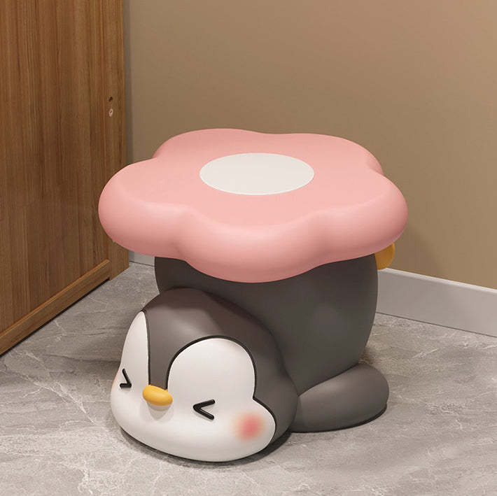 Modern Art Deco Resin Penguin Low Stool
