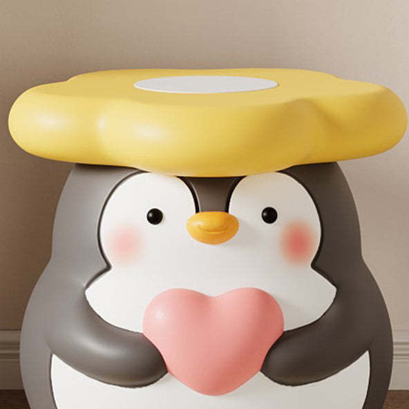 Modern Art Deco Resin Penguin Low Stool