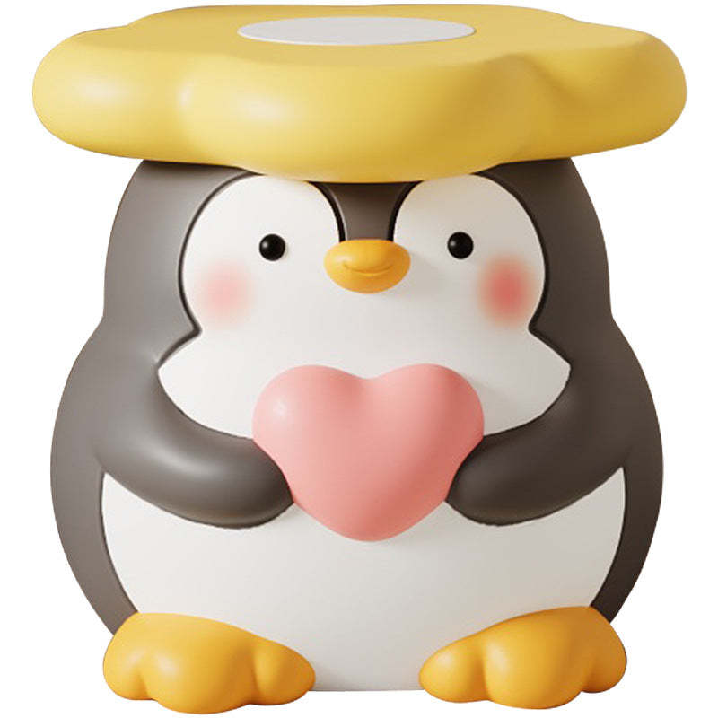 Modern Art Deco Resin Penguin Low Stool