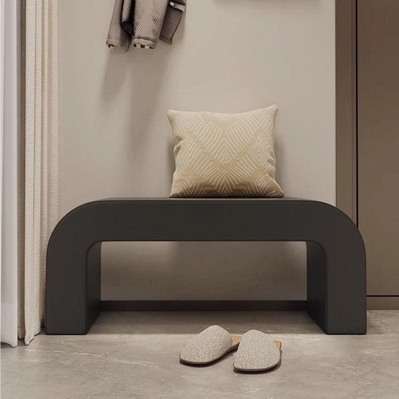Contemporary PU Leather Wood Footstool Bench