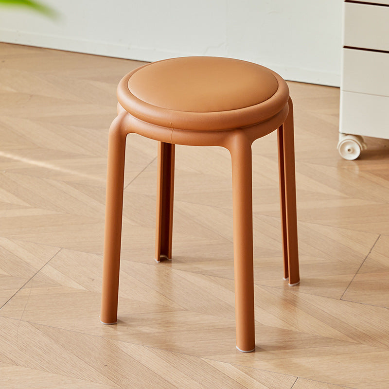Minimalist Leather Round Chair