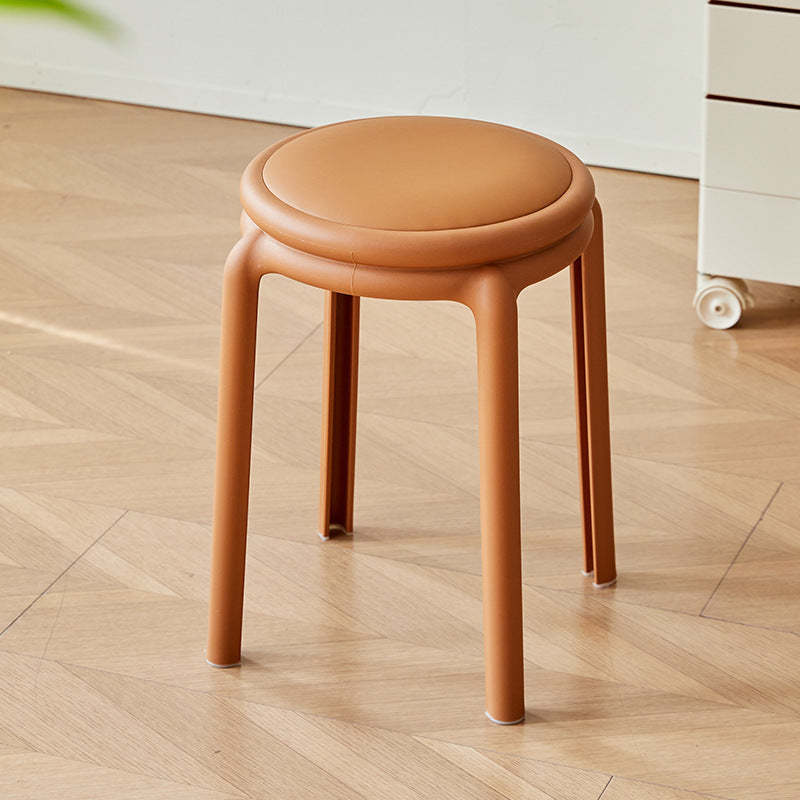 Minimalist Leather Round Chair