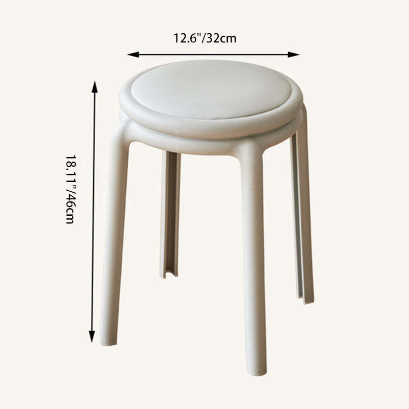 Minimalist Leather Round Chair — Yellow