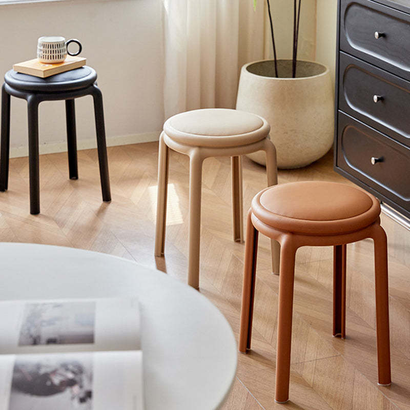 Minimalist Leather Round Chair