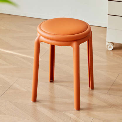 Minimalist Leather Round Chair