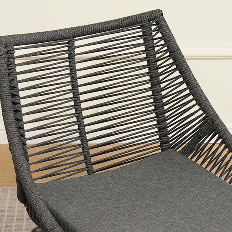 Chinese Rattan Cotton Metal Accent Chair