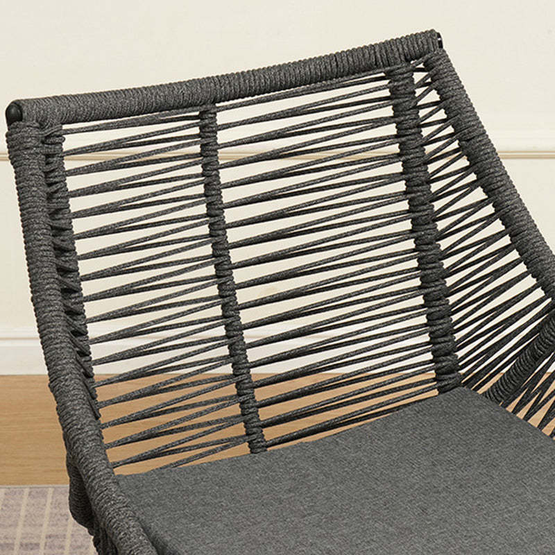 Chinese Rattan Cotton Metal Accent Chair