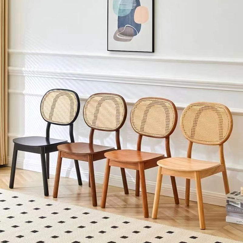 Chinese Wood Oval Curved Dining Chair