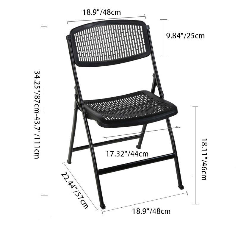Minimalist Iron Plastic Desk Chair — White