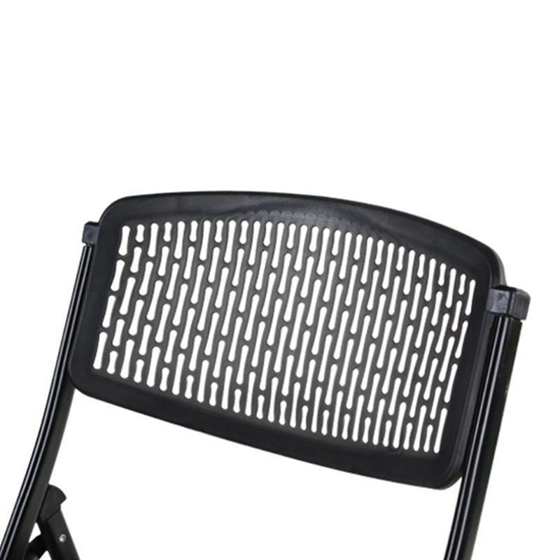 Minimalist Iron Plastic Desk Chair — Yellow