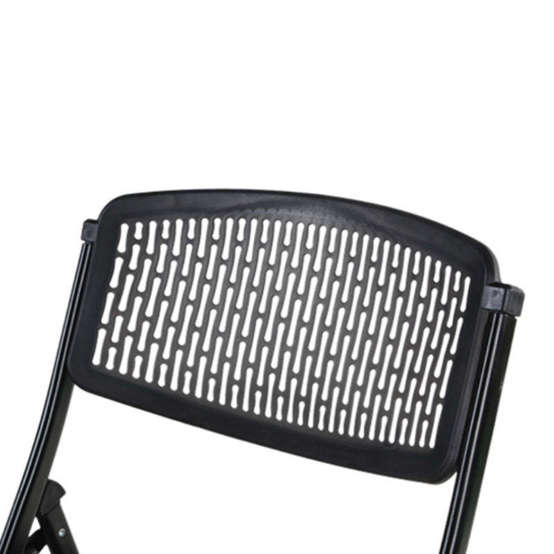 Minimalist Iron Plastic Desk Chair — Yellow