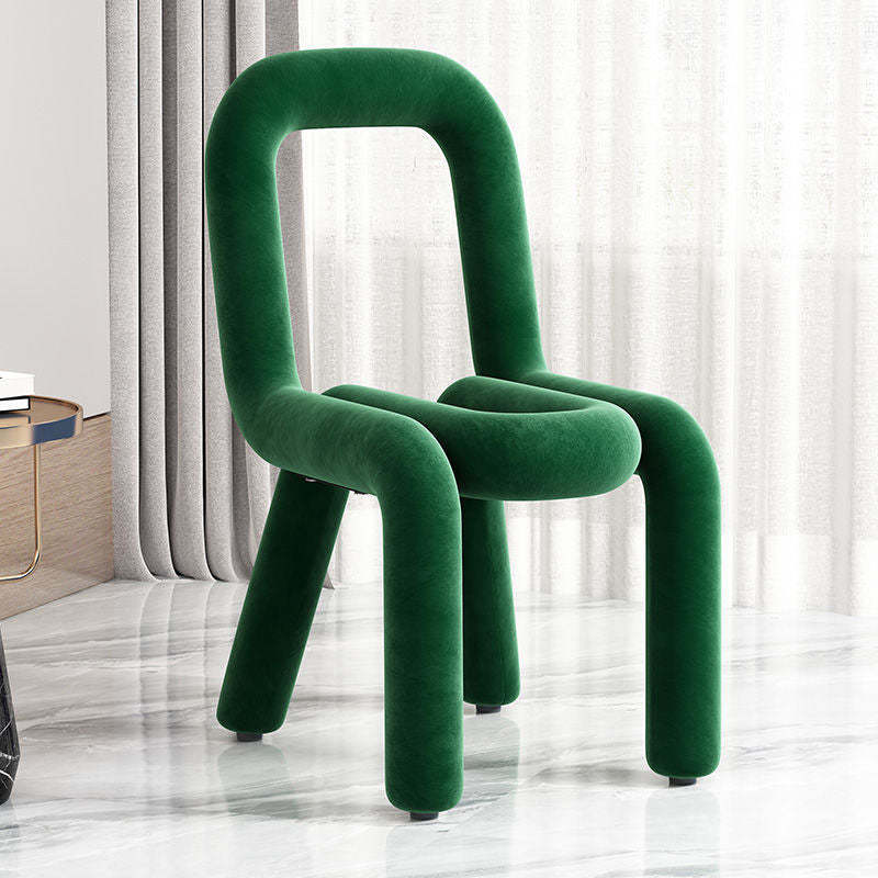 Contemporary Flannelette Carbon Steel Chair