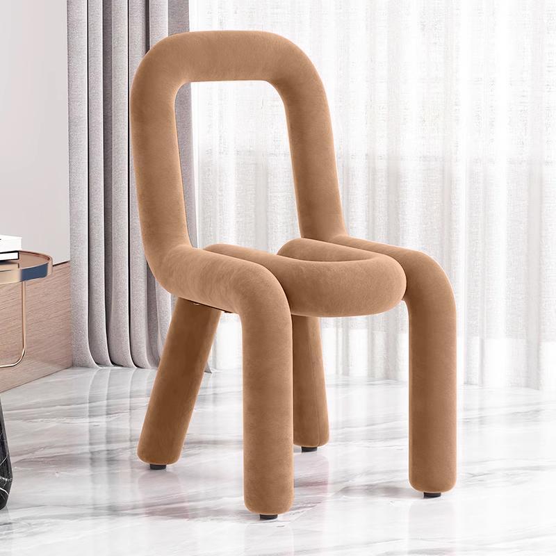 Contemporary Flannelette Carbon Steel Chair