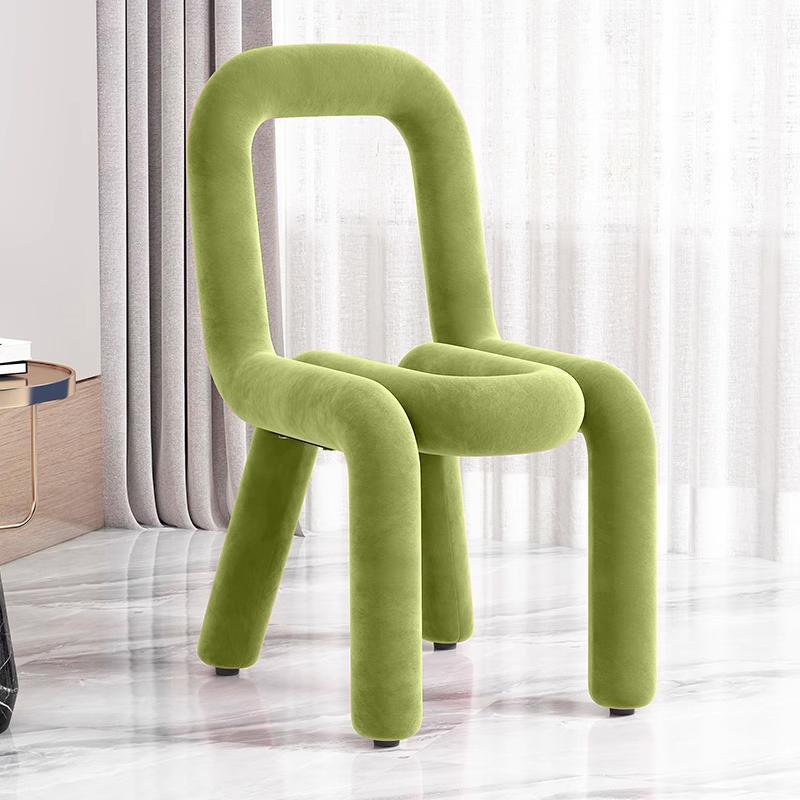 Contemporary Flannelette Carbon Steel Chair