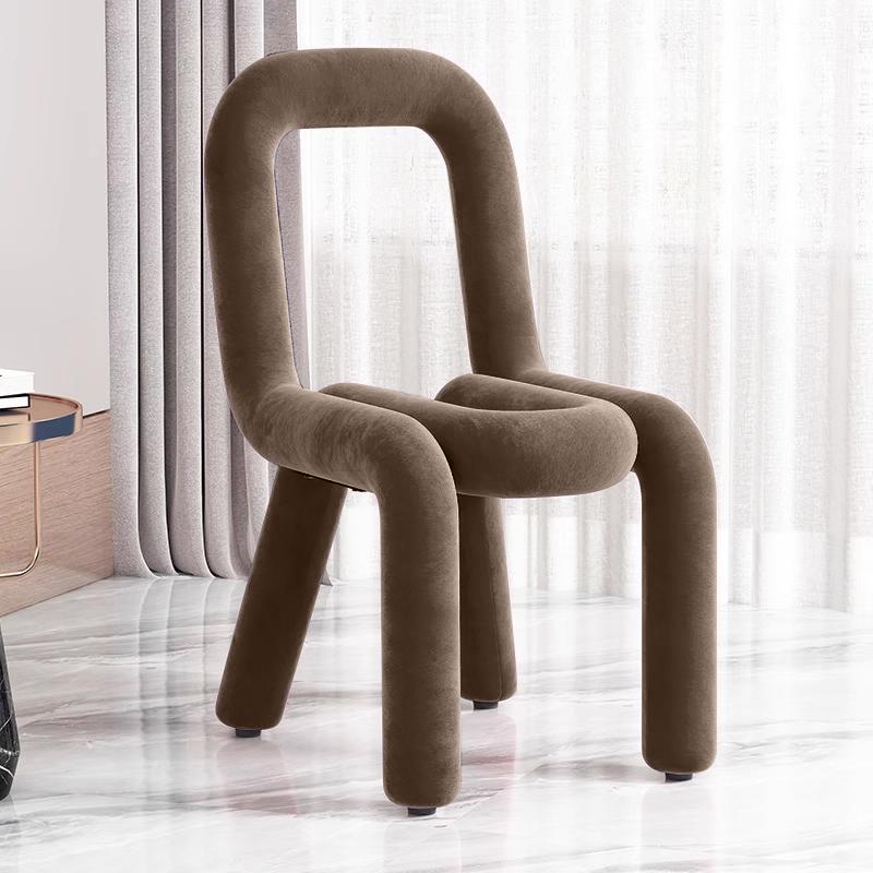 Contemporary Flannelette Carbon Steel Chair