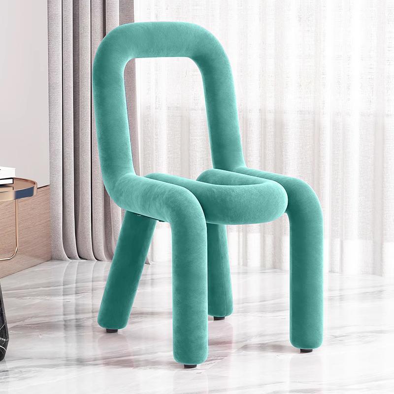 Contemporary Flannelette Carbon Steel Chair