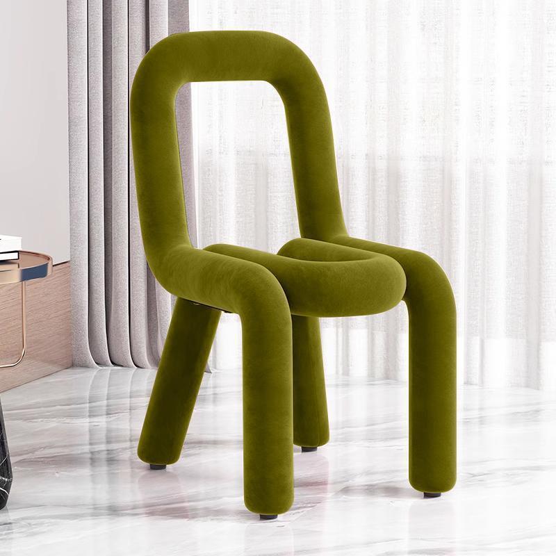 Contemporary Flannelette Carbon Steel Chair