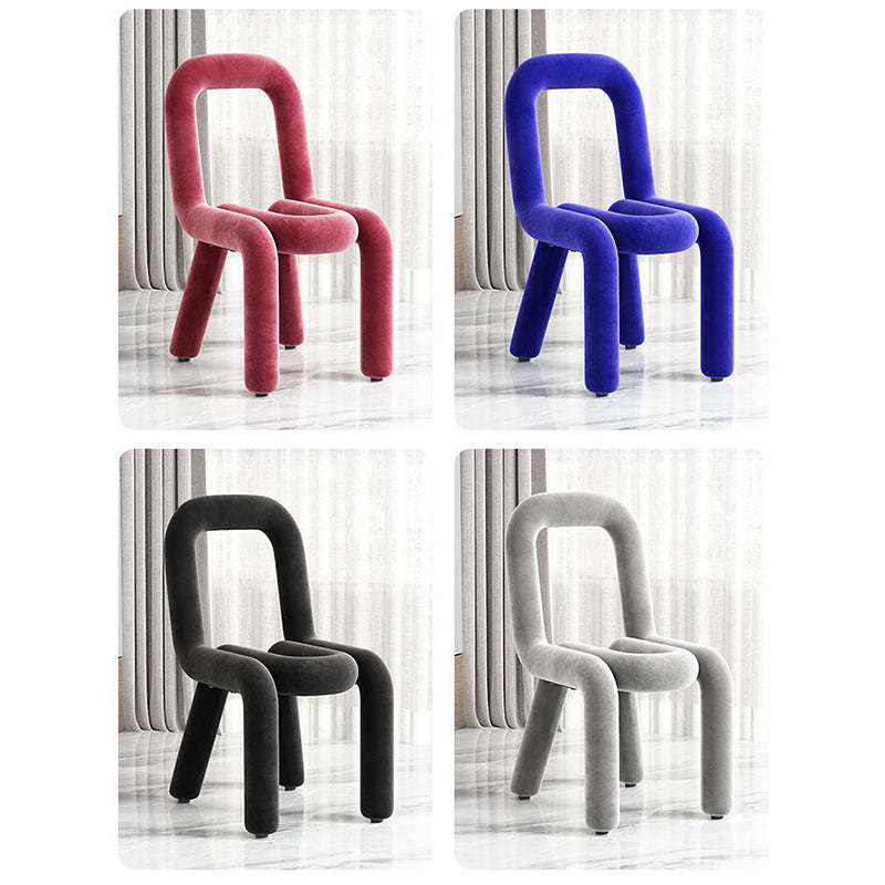 Contemporary Flannelette Carbon Steel Chair