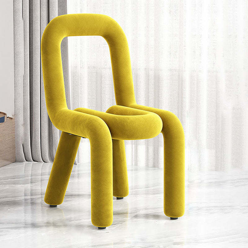 Contemporary Flannelette Carbon Steel Chair
