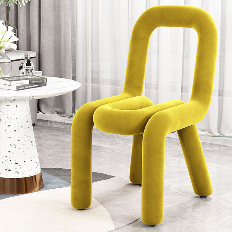 Contemporary Flannelette Carbon Steel Chair