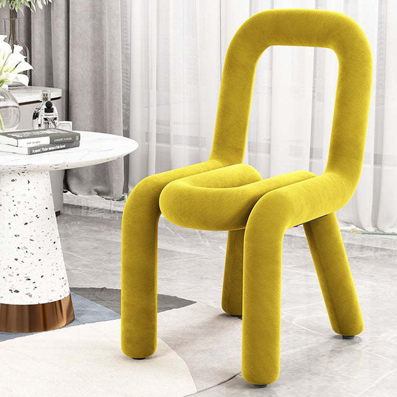 Contemporary Flannelette Carbon Steel Chair