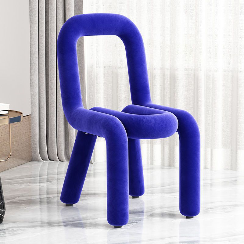 Contemporary Flannelette Carbon Steel Chair