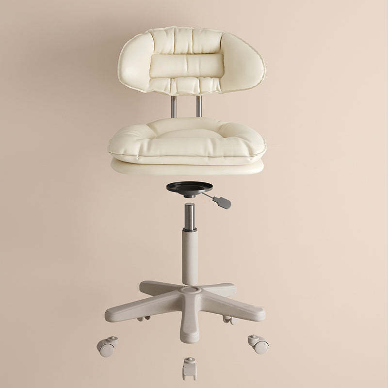 Modern Leather Nylon Vanity Stool