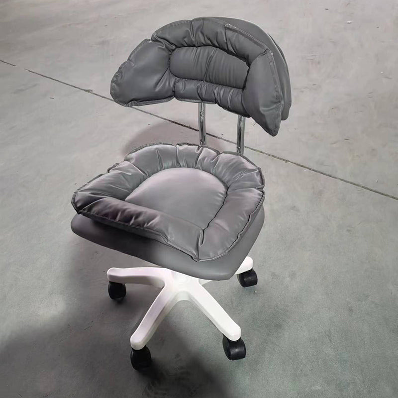 Modern Leather Nylon Vanity Stool