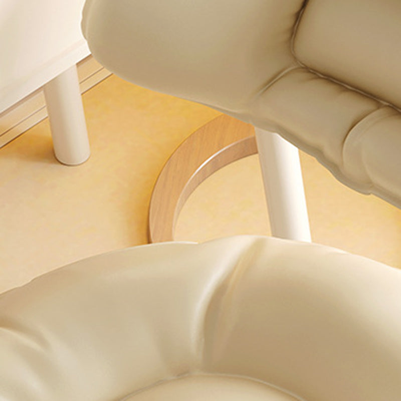 Modern Leather Nylon Vanity Stool